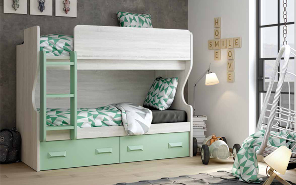 Dormitorio-juvenil-Muebles-Botas-litera-con-dos-cajones-amplios-hibernian-musgo